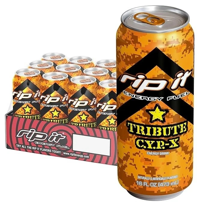 Rip It TRIBUTE C.Y.P-X Energy Drinks  16 OZ ALL Edition 12 PACK