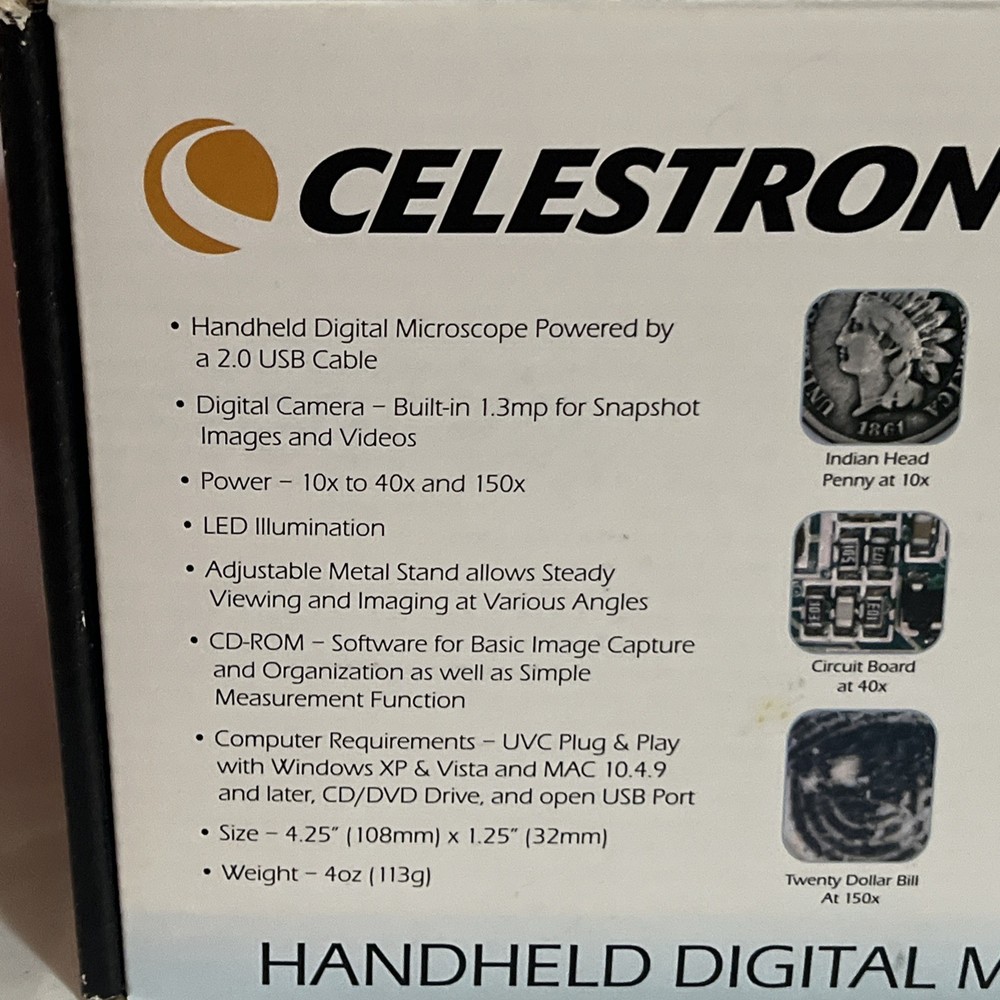 Celestron Handheld Digital Microscope 2009 New