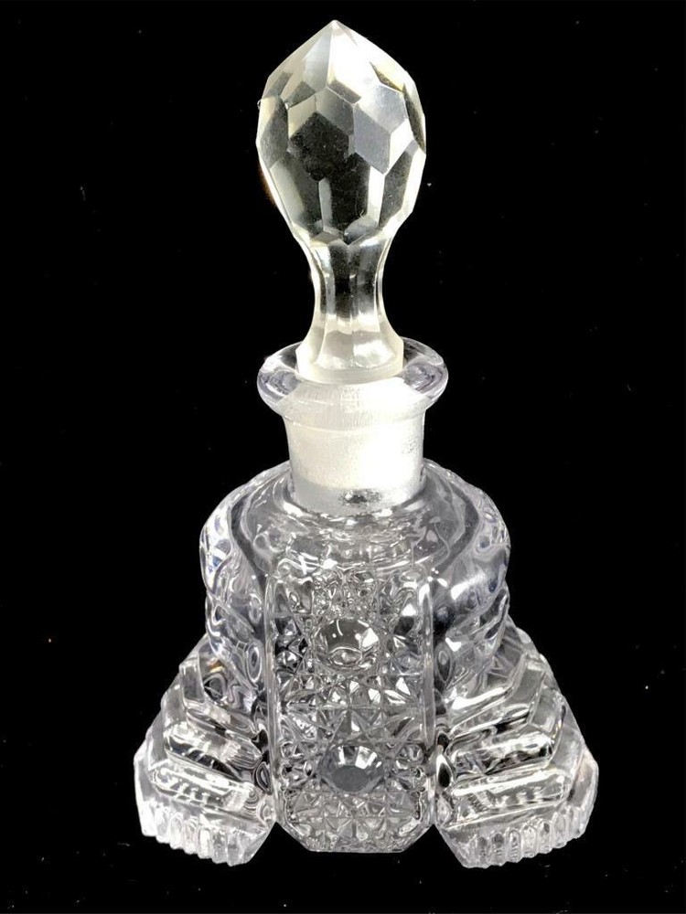 Vintage Cut Glass Crystal Perfume Decanter