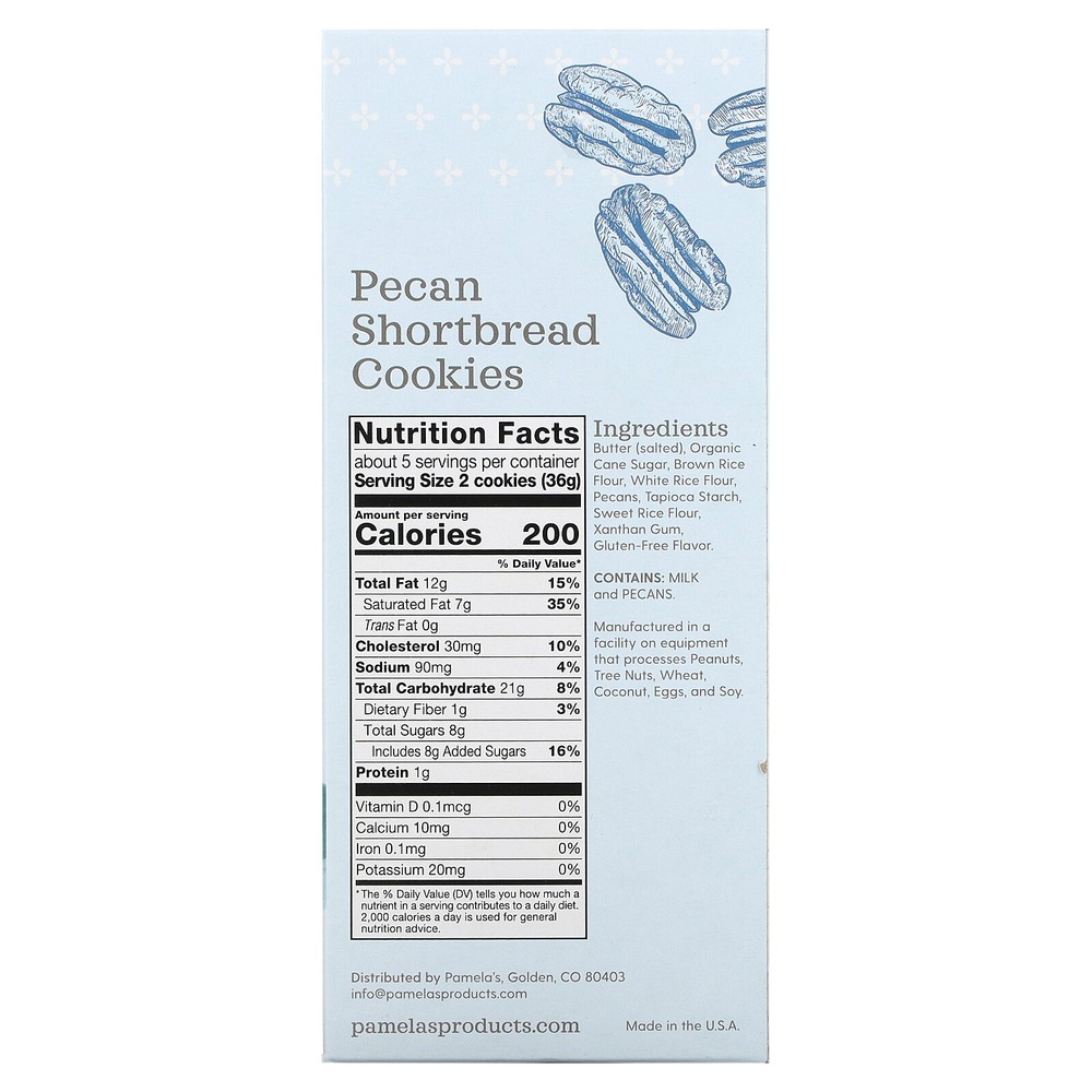 Shortbread Cookies, Pecan, 6.25 oz (177 g)
