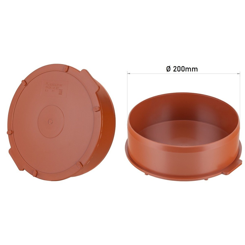 Socket Plug 200mm Underground Drainage Pipe Sewerage Pipe Cap Blank Stop End