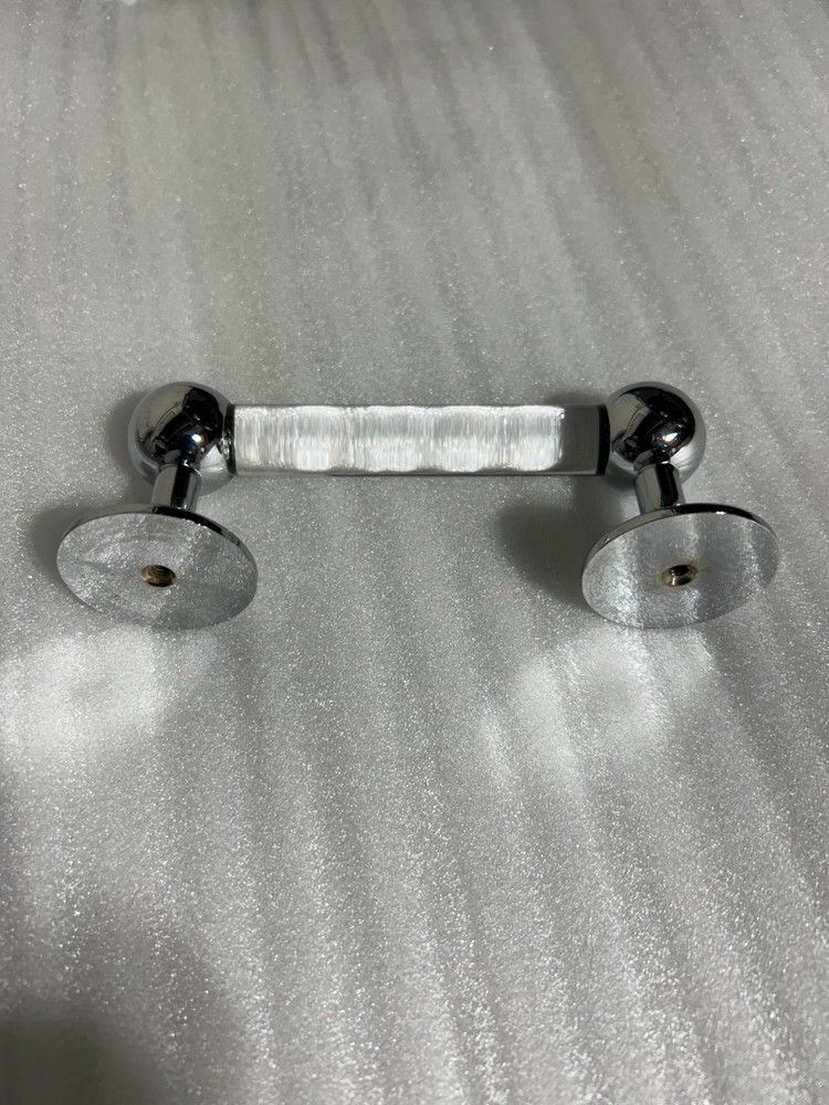 WATERWORKS Highgate 4" NICKEL PULL HANDLE NEW display item MAY HAVE LIGHT SCUFFS
