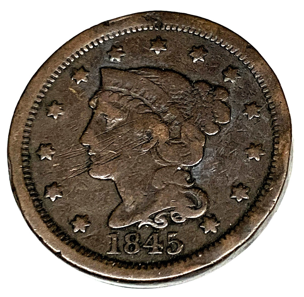 # C511    U.S.  LARGE CENT    COIN,     1845
