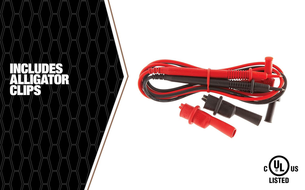 60010S Replacement Test Leads with Alligator Clips;Black Red