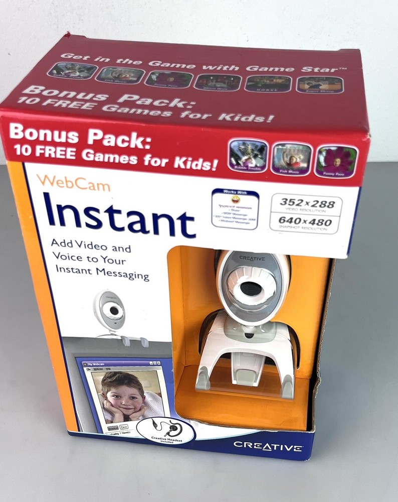 NEW Creative labs Webcam instant w/headset