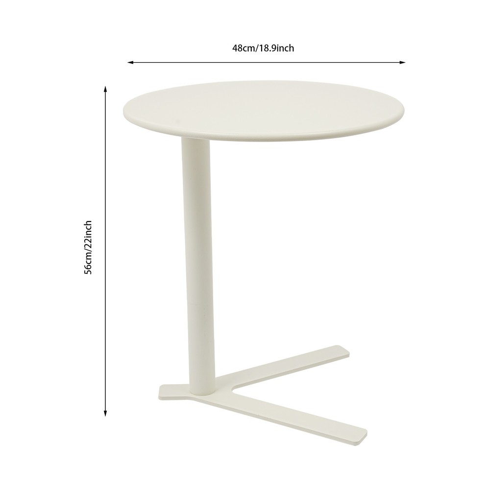 Round Side Table with Y-shaped Base, Side Table for Small Spaces,Couch End Table