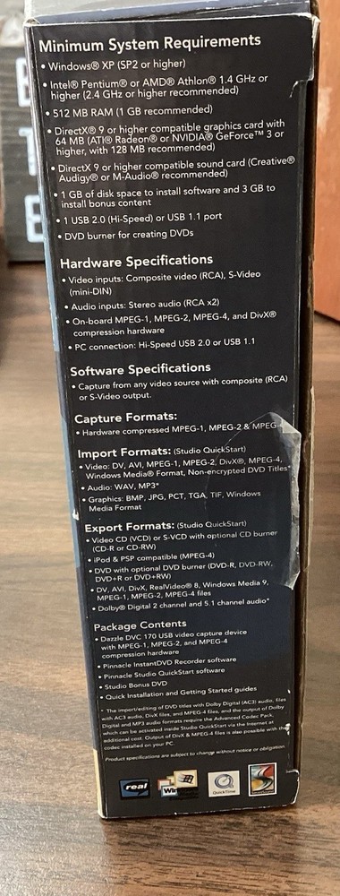 Dazzle Video Creator Platinum Designed For Microsoft Windows XP