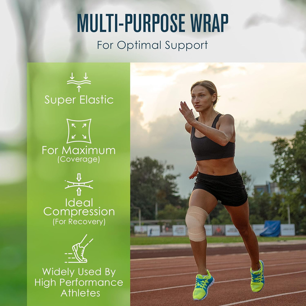Elastic Bandage Wrap 6 Inch, Chest Compression Wrap, Compression Bandage, Cotton