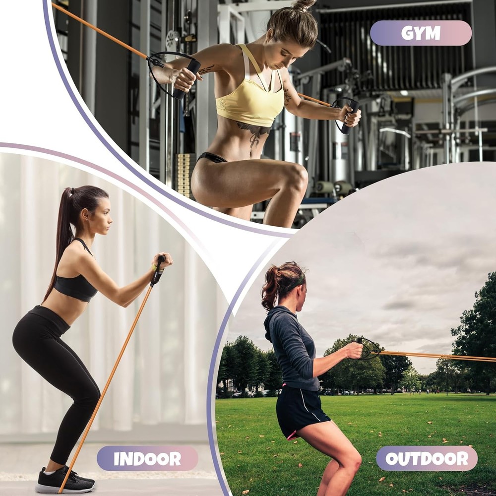 Single Resistance Exercise Band with Comfortable Handles - Ideal for Physical...