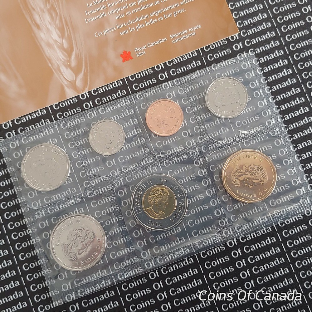 2004 Canada Uncirculated 7 Coin Mint Set -Multiple Sets Available #coinsofcanada