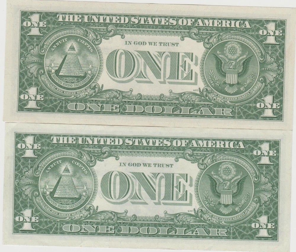 2 1957-1A-1-B Silver Certificates(About Unc.)