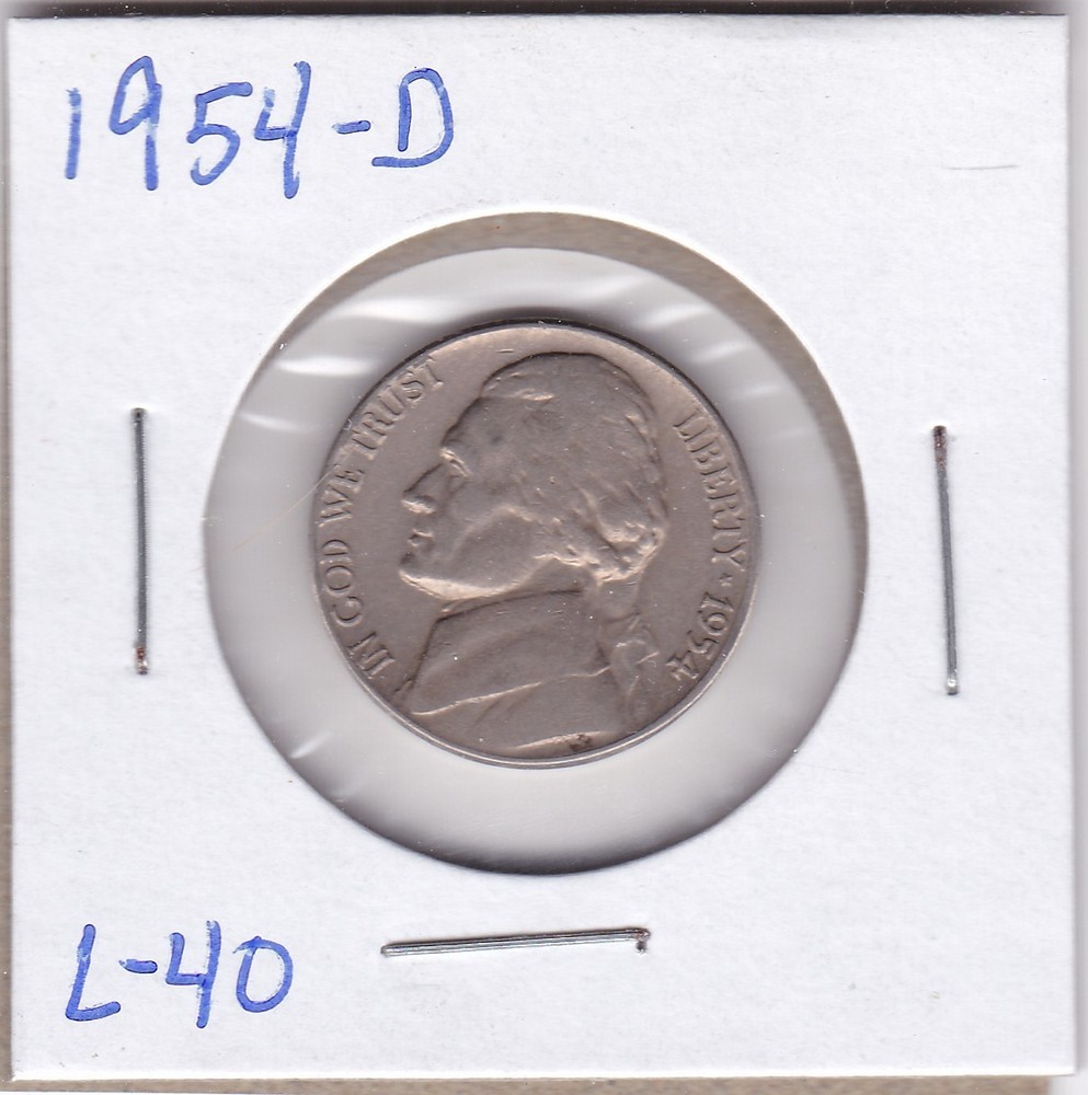 1954-D Jefferson Nickel L40
