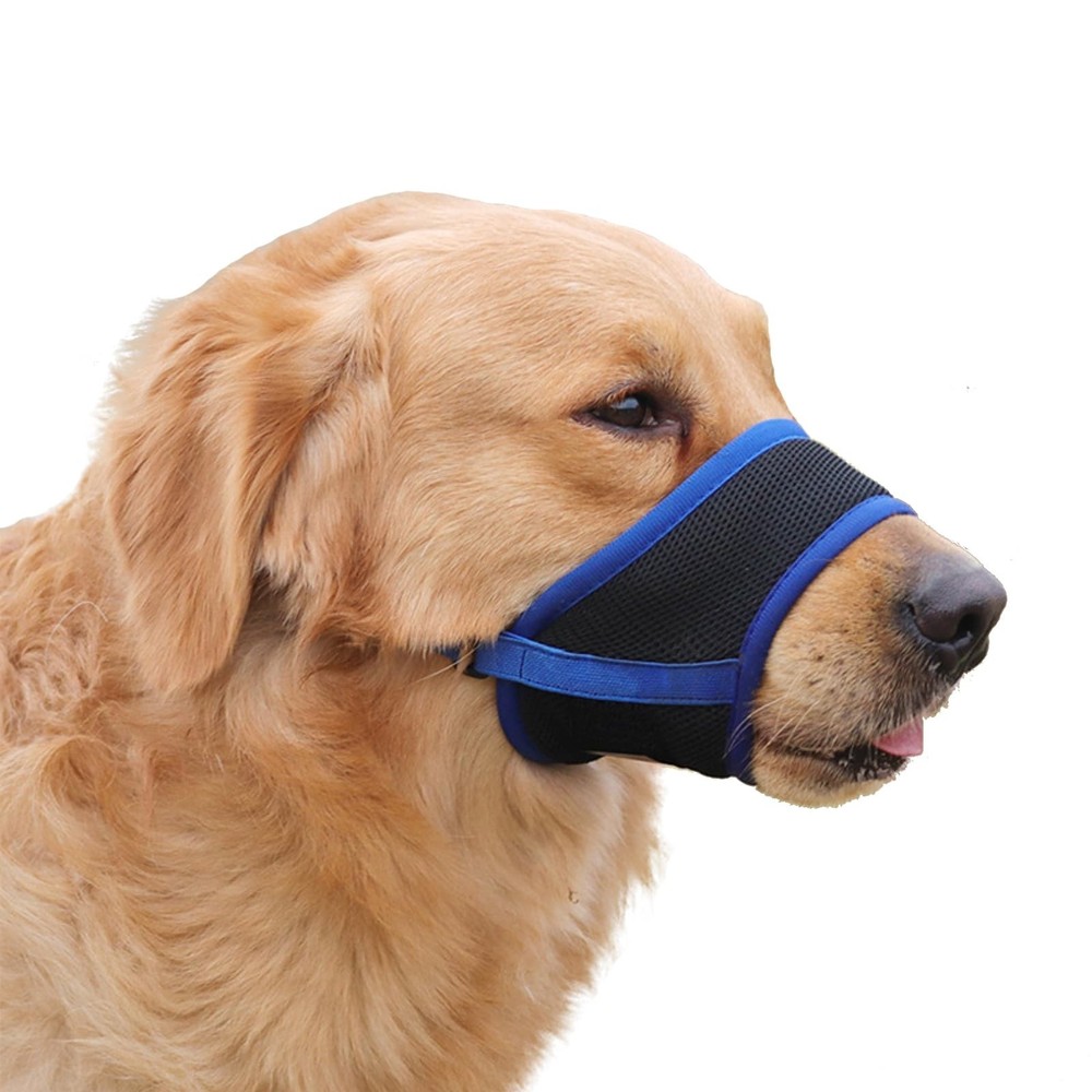 Dog Muzzle Soft and Breathable Prevents Barking, Chewing and Biting Adjustabl...