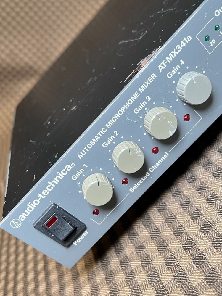 Audio Technica AT-MX341a Automatic 4 Channel Microphone Smart Mixer Rack Mount