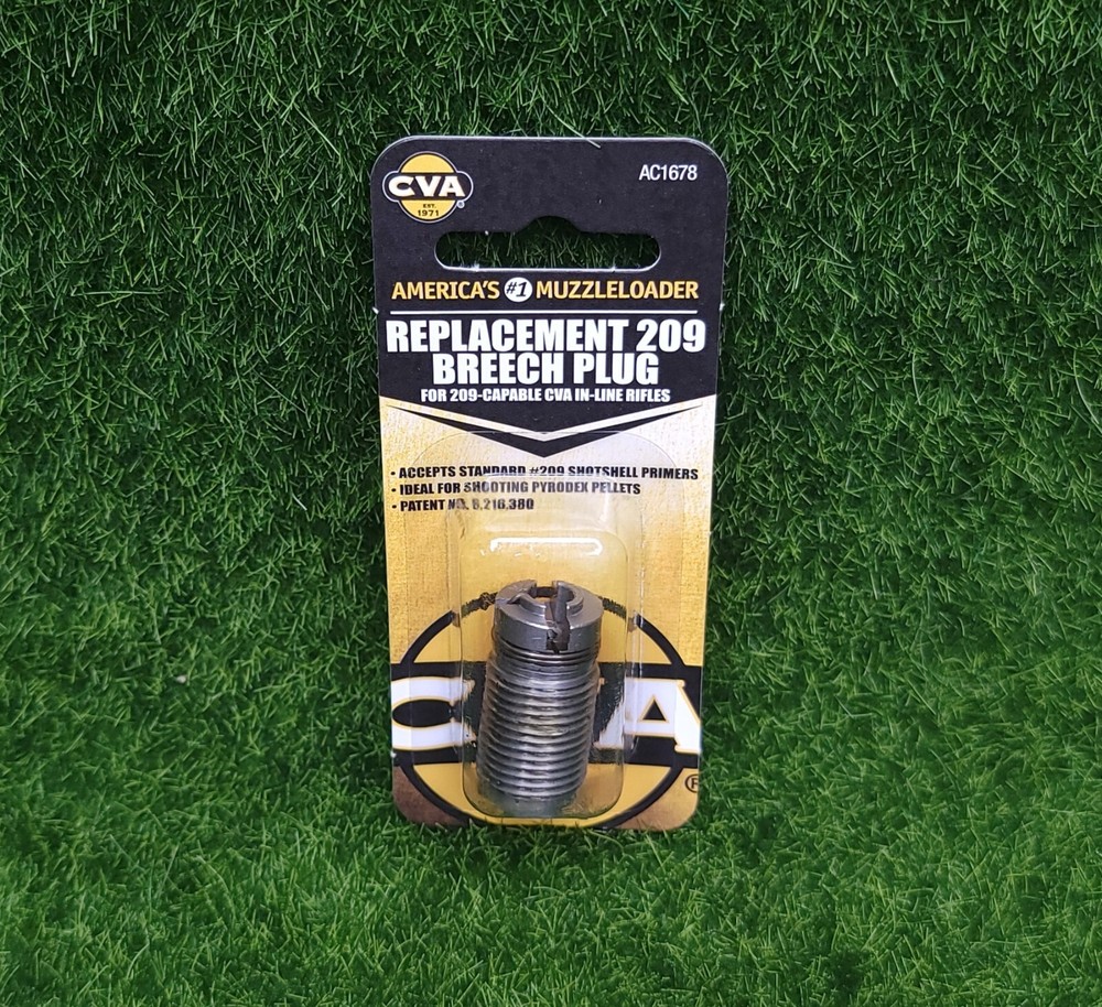 CVA Replacement 209 Breech Plug Buckhorn, Eclipse, Firebolt, Hunterbolt - AC1678