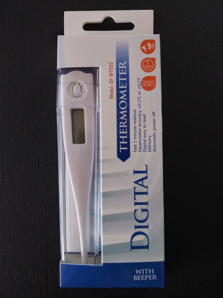 Digital Thermometer (with beeper) easy to read -memory
