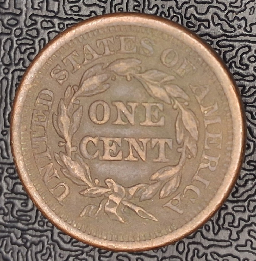 1849 1C Braided Hair Large Cent