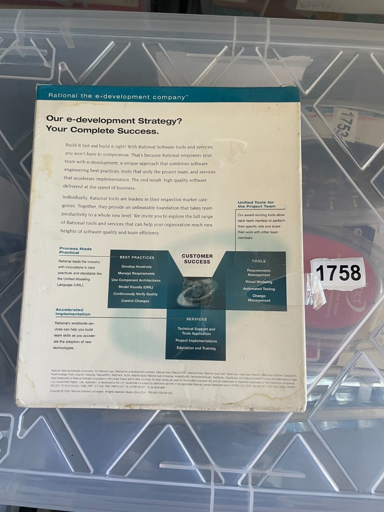 IBM Rational ClearQuest Suite version 2000 -- New in Box. Sealed -- REF 1758