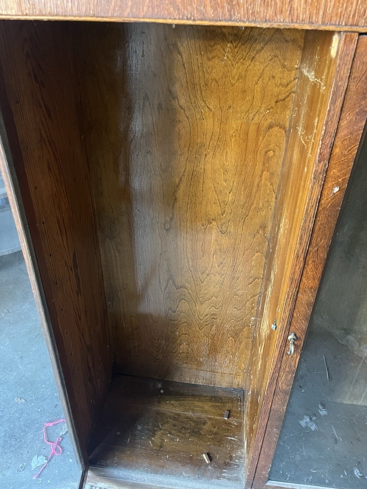Antique Glassed In Bookshelf