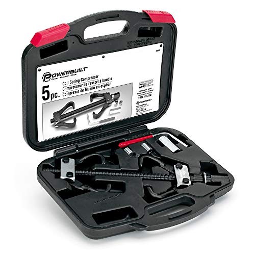 Coil Spring Compressor Tool Kit, 5 Piece, Straight or Curved Coil 2 Piece