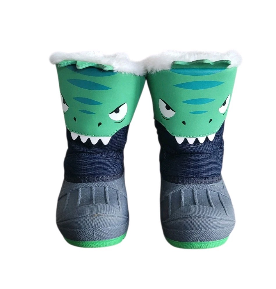 Pre-Owned CAT & JACK 8 Non Marking Dinosaur Winter Boot Boy