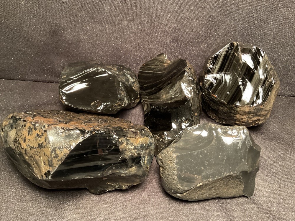 ~RW~  ROUGH/UNPOLISHED  "OREGON OBSIDIAN"   FOR KNAPPING
