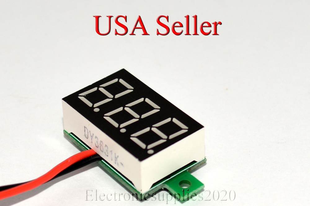 Mini LED DC2.5-30V Red Volt Voltage Meter Display Digital Voltmeter Self-Powered