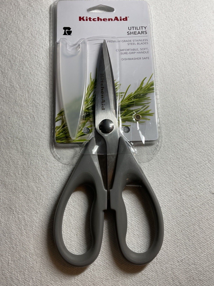 KITCHEN AID Utility Shears Scissors Stainless Steel GRAY NIP