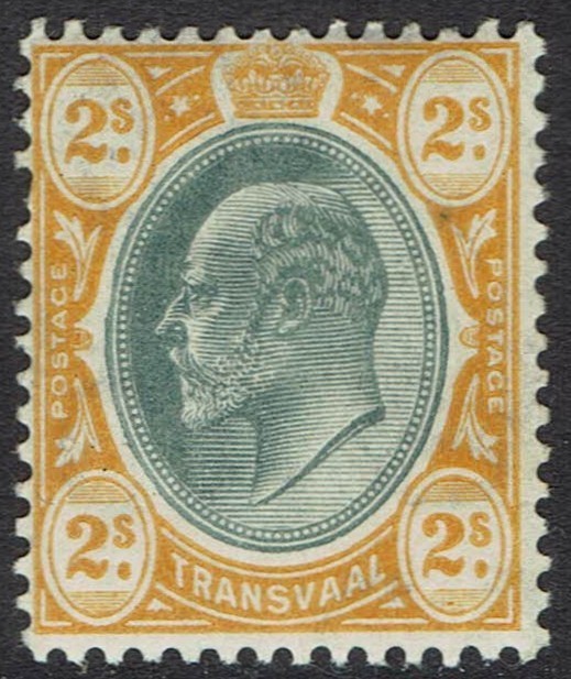 TRANSVAAL 1904 KEVII 2/- WMK MULTI CROWN CA