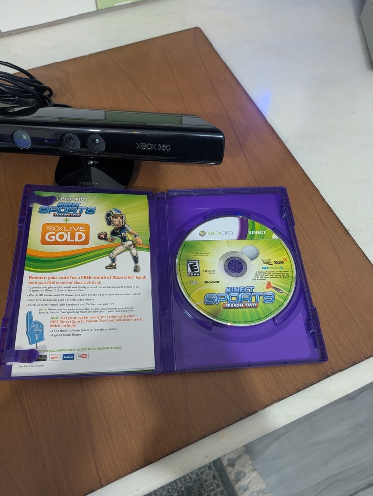 Microsoft Xbox 360 Kinect Sensor Bar + 4 Games Bundle