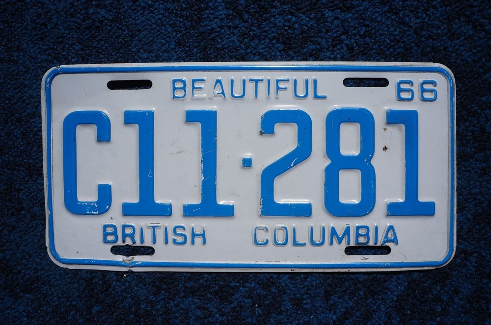 1966 British Columbia Canada License Plate