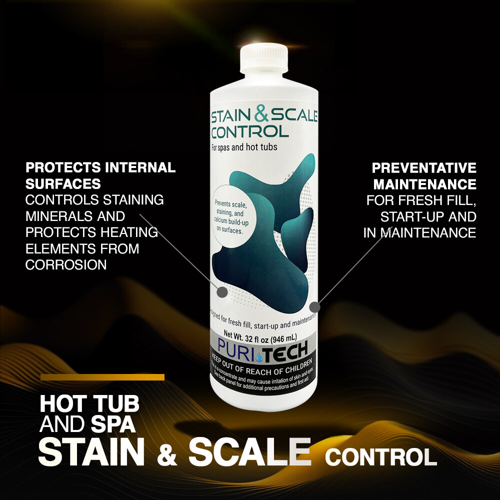Puri Tech Spa Stain & Scale Control Prevents Scale Staining on Surfaces 32oz