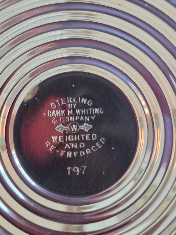 Sterling Silver Fancy Candy Dish Frank M Whiting table ready condition