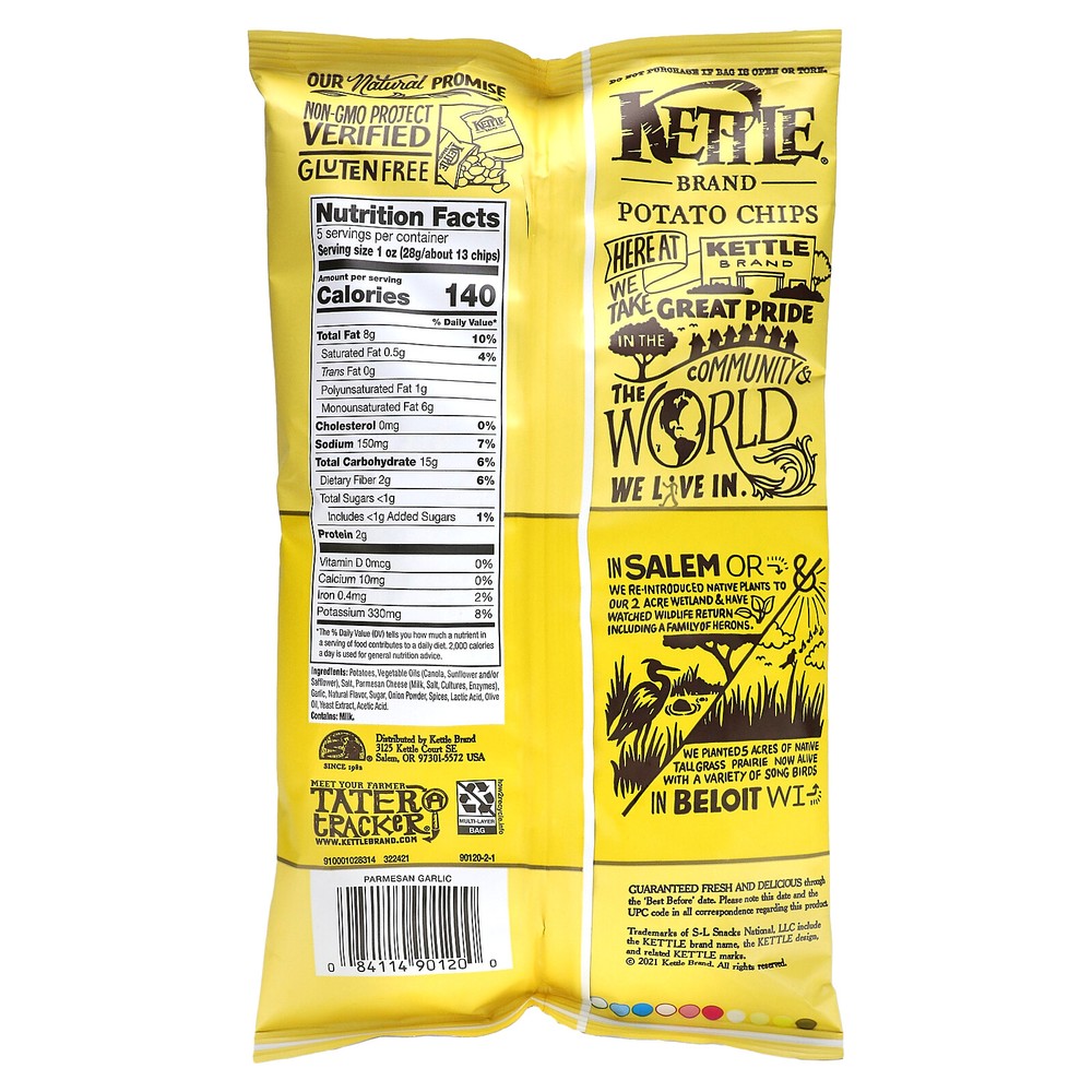 Potato Chips, Parmesan Garlic, 5 oz (141 g)