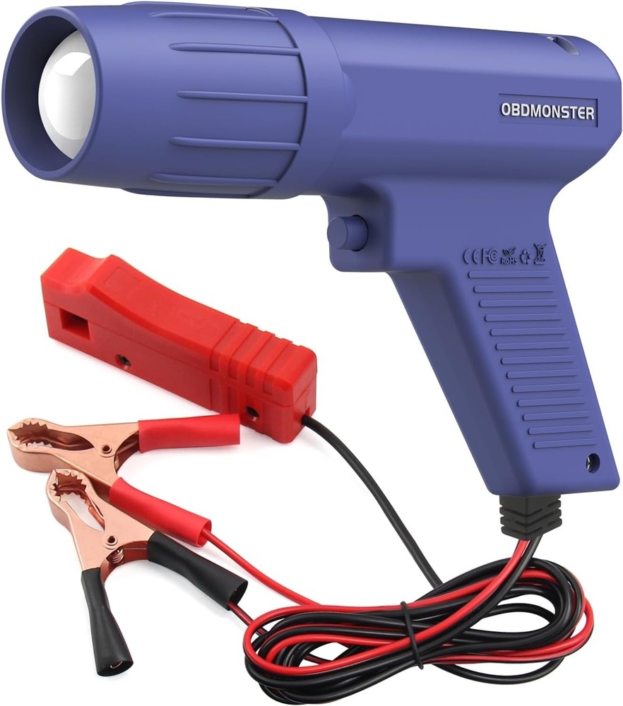 Professional 12V Engine Timing Light - Enhanced Brightness & Durable Design