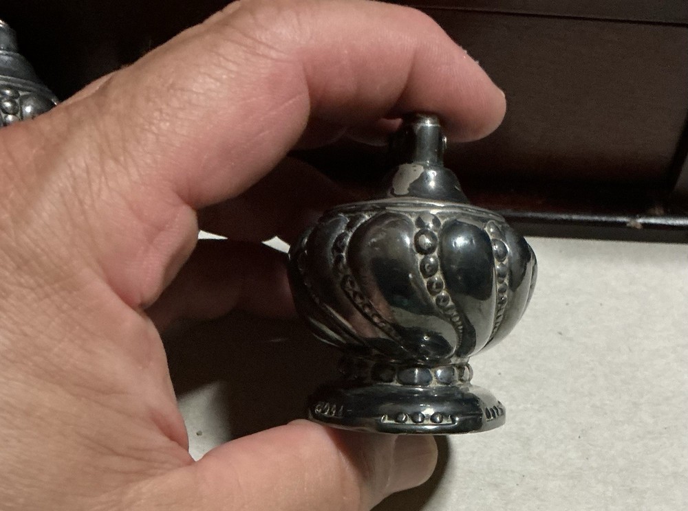 Vintage Ronson Crown Table Lighter Silver Plate 1950s