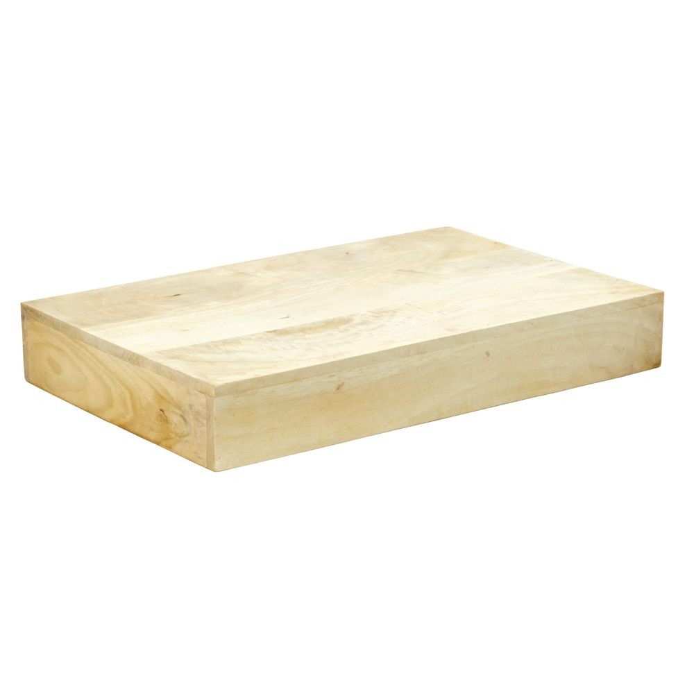 Hubert® Rectangular Mango Wood Riser - 20"L x 12"W x 3"H