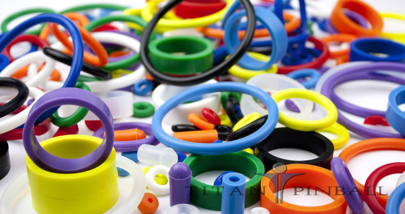 Universal Pinball Machine Rubber Ring Kit - Titan Competition Silicone - ORANGE