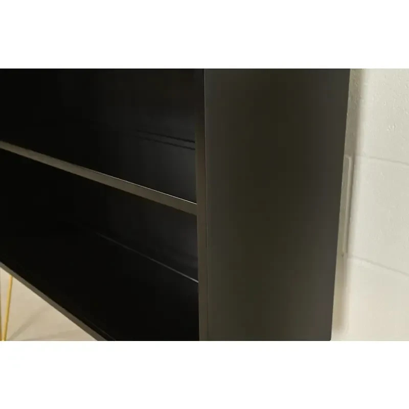 Paul McCobb Planner Group Black Lacquered Bookcase, Newly Refinished