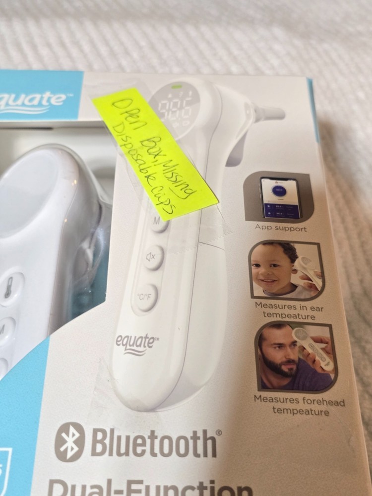 Equate Bluetooth Dual-Function Infrared Thermometer, Forehead and Ear Mode