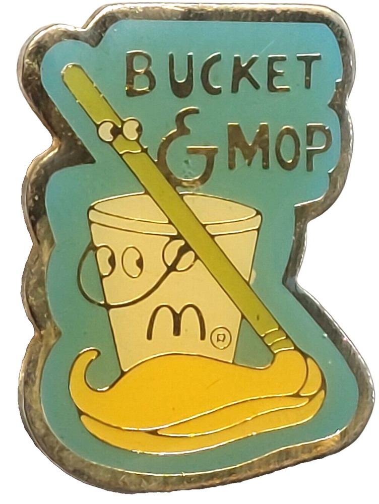 McDonald's Restaurant Bucket & Mop Lapel Pin