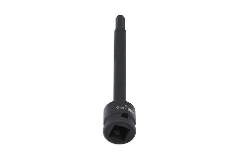 Laser Tools Extra Long Impact Hex Bit 1/2"D 7mm 8583