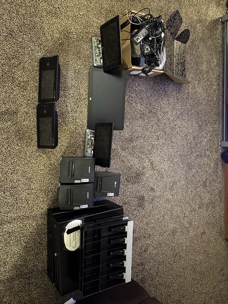 NCR Touchscreen POS Terminal Complete System for Restaurant Includes Printers