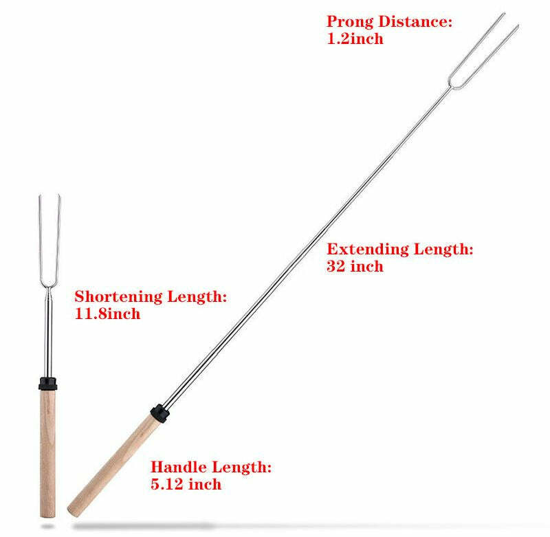 8 Piece Telescopic Roasting Sticks