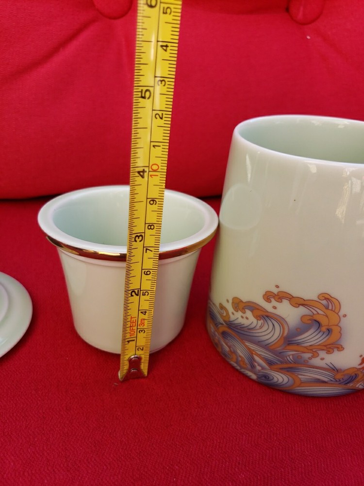 Tea Cup with Infuser and Lid,Ceramic Tea Infuser Mug Solid Wooden Handle,15.2 oz