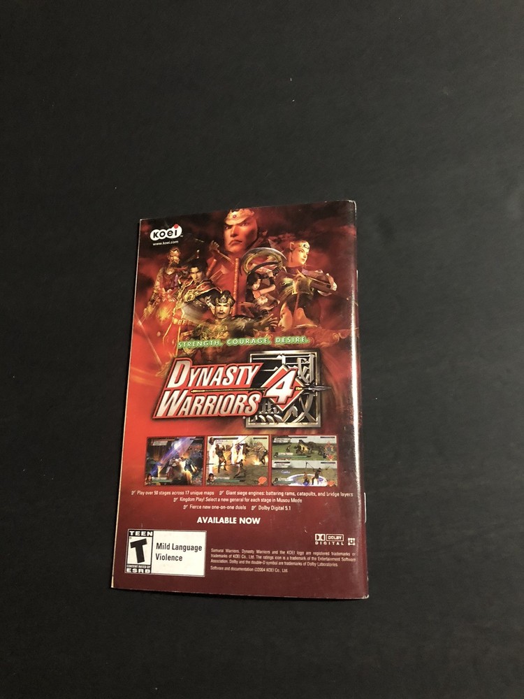 Samurai warriors Xbox Manual Only