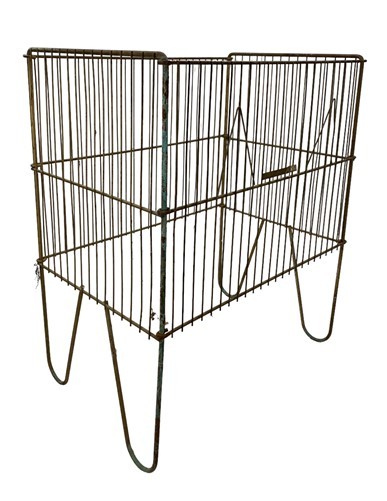 Folding Store Display Bin Frame, Vintage Dial Retail, Collapsible Rack Frame