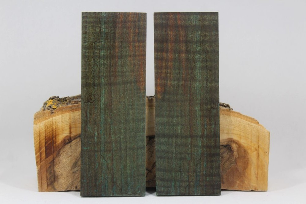 STABILIZED DYED MAPLE CUSTOM KNIFE HANDLE MATERIAL BLANK SCALES (6702)