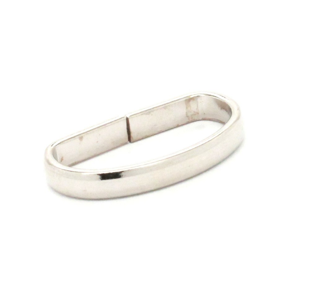 Nickel Solid Brass Strap Loop 1" 1934-02