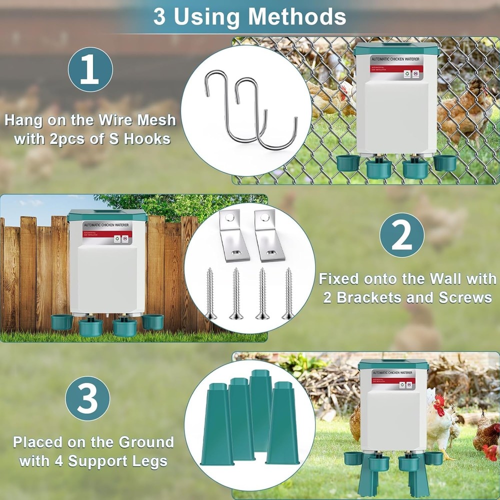 Automatic Chicken Waterer Large Chicken Waterer System Pou